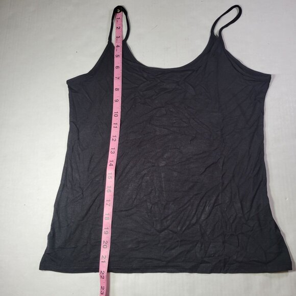 J.Crew Women Gray Viscose Blend Layering Spaghetti Strap Tank Top Size M - Picture 4 of 5